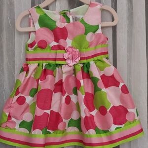 George's Colorful Spring Polka Dot Sleeveless Dress, Size 12mons, NWOT